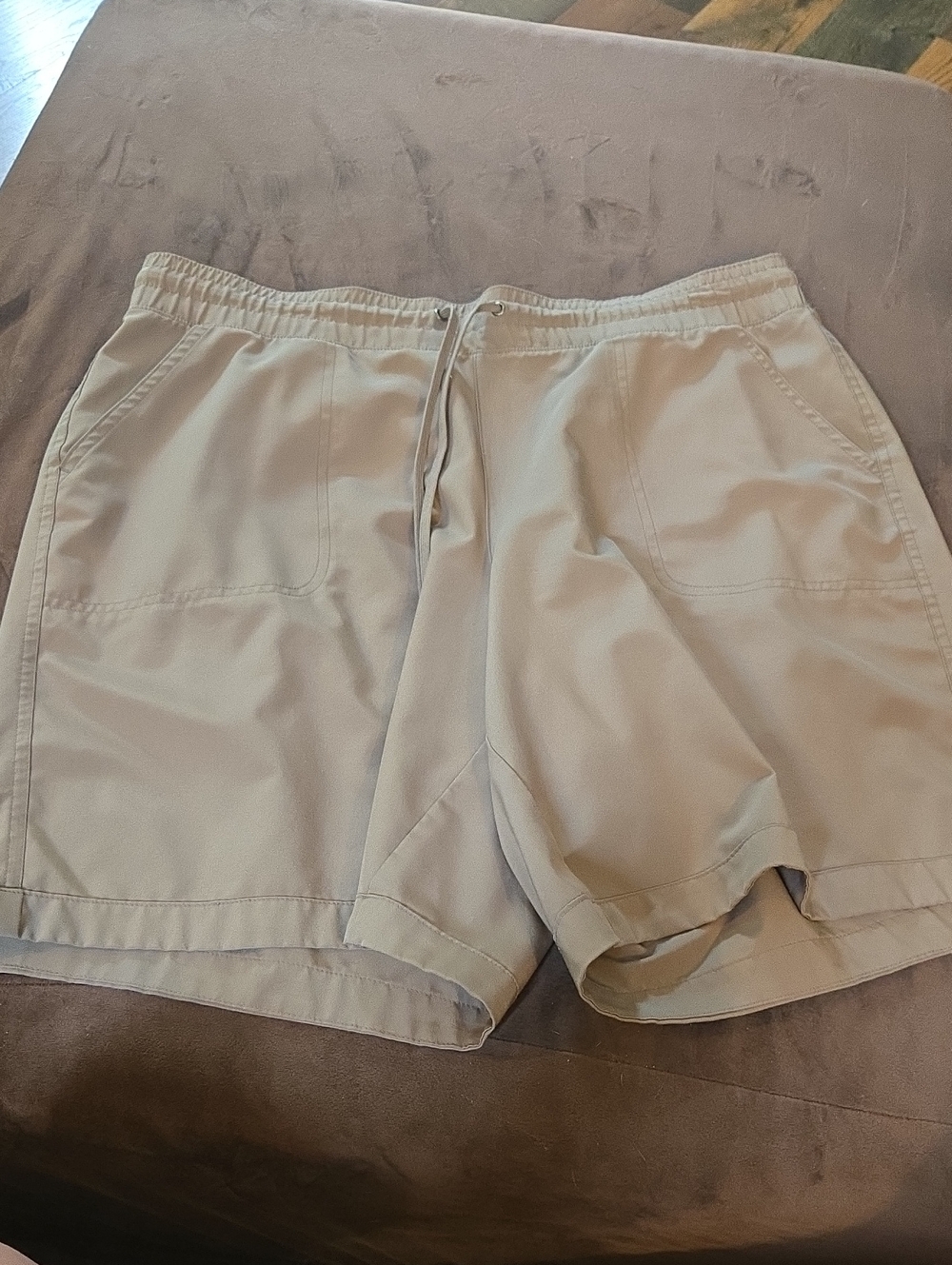 Women's Drawstring Casual Shorts - Light Beige